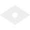 Ekena Millwork Diamond Architectural PVC Ceiling Medallion, 16"W x 10 5/8"H x 3"ID x 5 1/2"C x 1"P, One-Piece CMP16X10DD-03000 - alternate 2